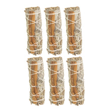 Load image into Gallery viewer, 6pk White Sage w/Cinnamon Smudge Stick on a white background - Down To Earth