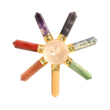 Load image into Gallery viewer, 7 Chakra Crystal Point Energy Generator - Down To Earth