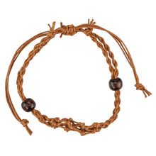 Load image into Gallery viewer, Adjustable Crystal Holder Bracelet Brown color on a white background - Down to Earth