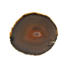 Load image into Gallery viewer, "Brown Agate Slice on a white background," - Down to Earth.