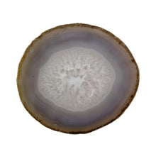 Load image into Gallery viewer, "Light brown Agate Slice on a white background," - Down to Earth.