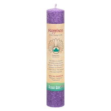 Load image into Gallery viewer, Aloha Bay Crown Chakra Pillar Candle: Happiness - Down To Earth