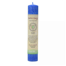Load image into Gallery viewer, Aloha Bay Throat Chakra Pillar Candle: Positive Energy - Down To Earth