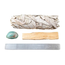 Load image into Gallery viewer, Amazonite Smudging Kit - Down To Earth Basic Smudging Kit