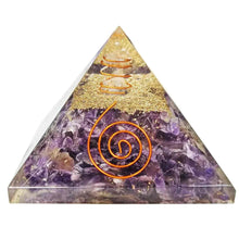 Load image into Gallery viewer, Amethyst Orgone Crystal Chip Pyramid - Down To Earth