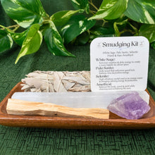 Load image into Gallery viewer, Amethyst Smudging Kit Styled - Down to Earth House Warming Smudge Kits