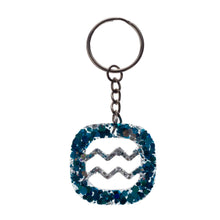 Load image into Gallery viewer, Aquarius Zodiac Resin Keychain - Down To Earth