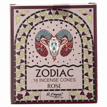 Load image into Gallery viewer, Aries Rose Zodiac Incense Cones - Down To Earth