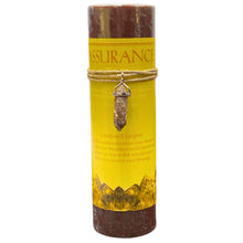 Load image into Gallery viewer, Assurance Leopard Jasper Crystal Energy Pillar Candle - Down To Earth