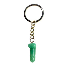 Load image into Gallery viewer, Aventurine Crystal Phallus Keychain - Down To Earth