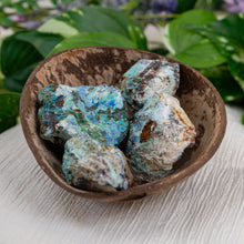 Load image into Gallery viewer, Azurite Raw in a coconut bowl - Down To Earth