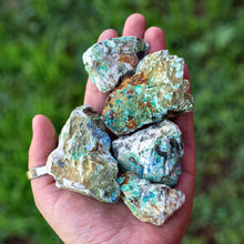 Load image into Gallery viewer, Azurite Raw in Palm of a Hand - Down To Earth