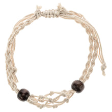 Load image into Gallery viewer, Adjustable Crystal Holder Bracelet Beige color on a white background - Down to Earth