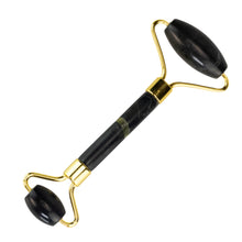 Load image into Gallery viewer, Black Obsidian Crystal Facial Roller on a white background - Down To Earth