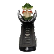 Load image into Gallery viewer, Black Mushroom Incense Burner front facing on a white background - Down To Earth