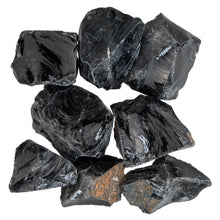 Load image into Gallery viewer, Black Obsidian Raw on a white background - Down To Earth