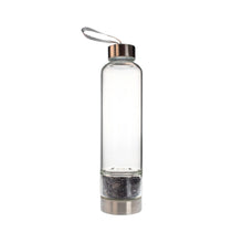 Load image into Gallery viewer, Black Obsidian Crystal Chip Water Bottle - Down To Earth