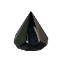 Load image into Gallery viewer, "Black Obsidian faceted crystal on a white background," - Down to Earth.