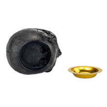 Load image into Gallery viewer, Black Skull Candle Holder candle insert displayed on a white background - Down To Earth
