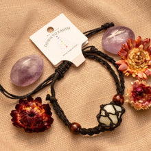 Load image into Gallery viewer, Black Adjustable Crystal Holder Bracelet - Down To Earth