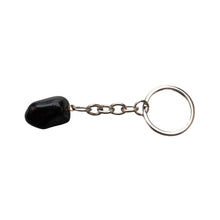 Load image into Gallery viewer, Black Tourmaline Tumbled Crystal Keychain - Down To Earth