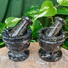 Load image into Gallery viewer, Black Zebra 5" Mortar & Pestle - Down To Earth