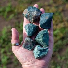 Load image into Gallery viewer, Bloodstone Raw in the palm of a Hand - Down To Earth