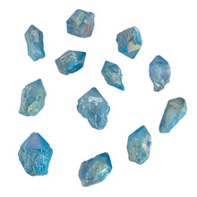 Load image into Gallery viewer, 1 lb of Blue Aura Quartz Point on a white background - Down To Earth