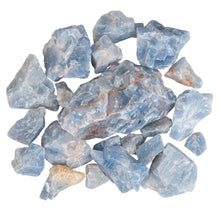 Load image into Gallery viewer, Rough Blue Calcite on a white background - Down to Earth
