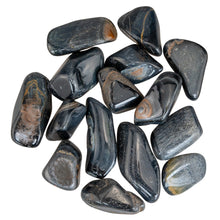 Load image into Gallery viewer, Tumbled Blue Tigers Eye on a white background - Down To Earth