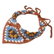 Load image into Gallery viewer, Boho Floral Crochet Bandana Tied - Down To Earth