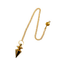 Load image into Gallery viewer, "Brass Pendulum that's approximately 8.5 inches long on a white background," - Down to Earth.