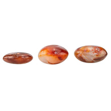 Load image into Gallery viewer, Carnelian Palm Stone on a white background lower angle - Down to Earth
