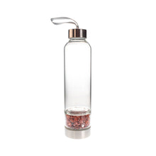 Load image into Gallery viewer, Carnelian Crystal Chip Water Bottle - Down To Earth