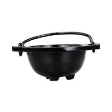 Load image into Gallery viewer, Cast Iron 3” Plain Cauldron on a white background low angle - Down to Earth