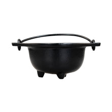 Load image into Gallery viewer, Cast Iron 3.5” Plain Cauldron on a white background low angle - Down to Earth