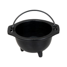 Load image into Gallery viewer, Cast Iron 6” Plain Cauldron on a white background front angle - Down to Earth