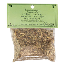 Load image into Gallery viewer, Ceridwen's Vervain Herbs packaging on back side on a white background - Down To Earth