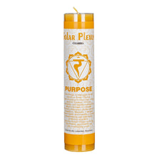Load image into Gallery viewer, Chakra Energy Pillar Candle Solar Plexus on white background - Down to Earth