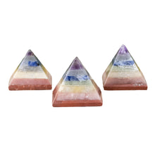 Load image into Gallery viewer, 35mm Chakra Pyramid group photo on a white background - Down To Earth