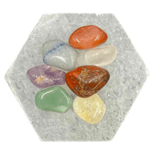 Load image into Gallery viewer, Chakra Stone Set With Hexagon Charging Plate - Down to Earth