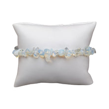 Load image into Gallery viewer, "Opalite Chip Bracelet on a white pillow," - Down to Earth.