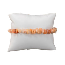 Load image into Gallery viewer, "Pink Aventurine Chip Bracelet on a white pillow," - Down to Earth.