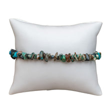 Load image into Gallery viewer, Crystal Chip Bracelet Chrysocolla on white pillow - Down To Earth