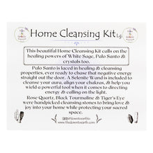 Load image into Gallery viewer, Home Cleansing and Blessings Kit Lg Info Card front side - Down to Earth