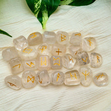 Load image into Gallery viewer, Clear Quartz Rune Set Styled - Down To Earth
