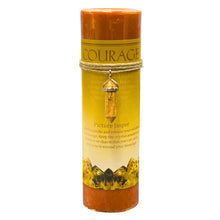 Load image into Gallery viewer, Courage Picture Jasper Crystal Energy Pillar Candle - Down To Earth