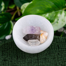 Load image into Gallery viewer, Crystal Points Collection Bowl with a green styled background - Down to Earth