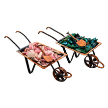 Load image into Gallery viewer, Pink Opal and Chrysocolla Crystal Chip Wheelbarrows - Down To Earth