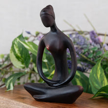 Load image into Gallery viewer, Divine Feminine Statue on a wooden surface side angle - Down to Earth